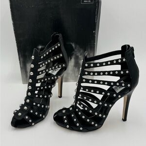 Cougar Black Studded Heels
